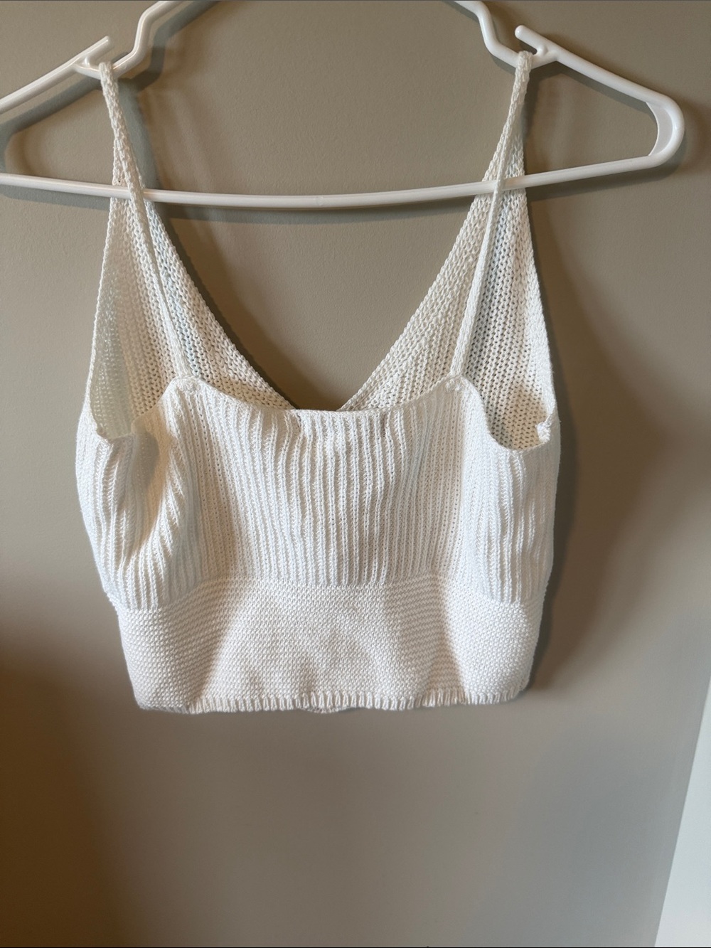 STREETWEAR SOCIETY NWT Knit Lace-Up Corset Tank Top Cropped White Y2K Size XL - Picture 3 of 9